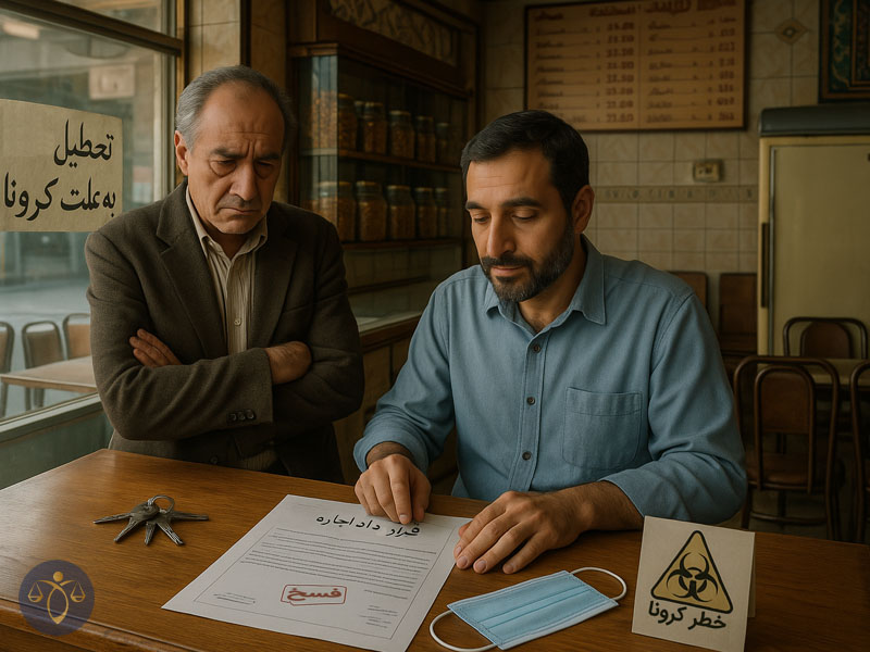 امکان فسخ قرارداد اجاره ی اماکن تجاری پر خطر به علت کرونا ، توسط موجر یا مستاجر